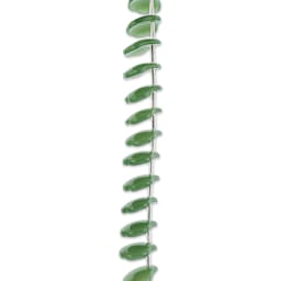 John Bead Crystal Lane DIY Glass Garden Bead Single Strand - Petals, Opaque Green