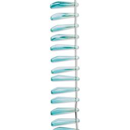 John Bead Crystal Lane DIY Glass Garden Bead Single Strand - Long Petals, Blue Green
