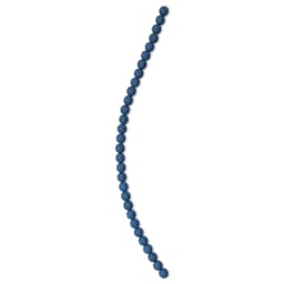 John Bead Czech Glass Preciosa Velvet Bead Strand - Round, Dark Teal Blue, 6 mm