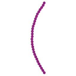 John Bead Czech Glass Preciosa Velvet Bead Strand - Round, Fuchsia, 6 mm