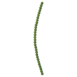 John Bead Czech Glass Preciosa Velvet Bead Strand - Round, Green, 6 mm
