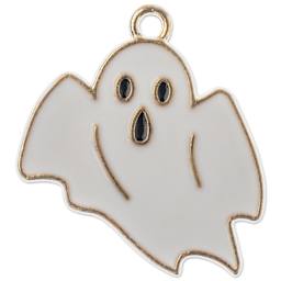 John Bead Sweet & Petite Enamel Charm - Ghost, White showing single charm