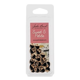 John Bead Sweet & Petite Enamel Charm - Retro Cat, Black, Pkg of 10 front of packaging