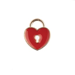 John Bead Sweet & Petite Enamel Charm - Locket, Red showing single charm