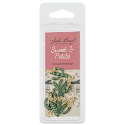 John Bead Sweet & Petite Enamel Charm - Cactus, Green, Pkg of 6 front of packaging