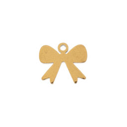 John Bead Sweet & Petite Metal Charms - Gold Bows showing single charm