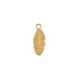 John Bead Sweet & Petite Metal Charms - Gold Feathers single charm