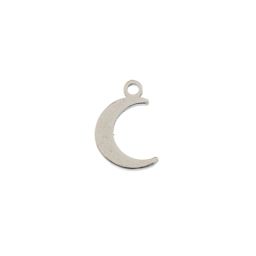 John Bead Sweet & Petite Metal Charms - Silver Crescent single charm