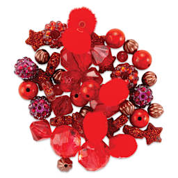 Cousin DIY Fun Pack Acrylic Bead Color Mix - Red