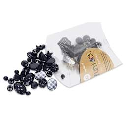 Cousin DIY Fun Pack Acrylic Bead Color Mix - Black contents with packaging