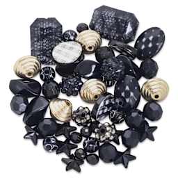 Cousin DIY Fun Pack Acrylic Bead Color Mix - Black showing contents