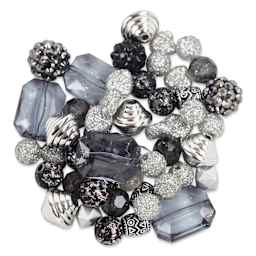 Cousin DIY Fun Pack Acrylic Bead Color Mix - Grey contents