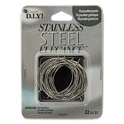 Cousin Stainless Steel Elegance Earring Hoops - Pkg of 22 front of packaging
