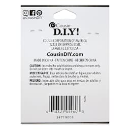 Cousin Jewelry Basics Split Rings - Pkg of 300 back of packaging