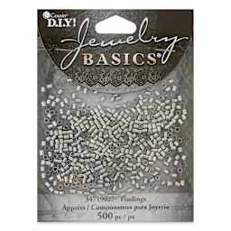 Cousin Jewelry Basics Crimp Tubes - Pkg of 500, Silver, 2 mm front of packaging