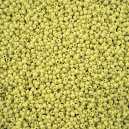John Bead Solgel Chalk Dyed Czech Seed Beads - 11/0, Light Green