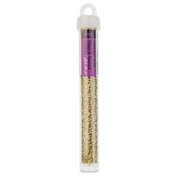 John Bead Solgel Czech Seed Beads - S/L, Mustard, 23 g vial