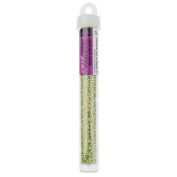 John Bead Solgel Czech Seed Beads - S/L, Green, 23 g vial