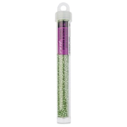 John Bead Solgel Czech Seed Beads - S/L, Dark Green, 23 g vial