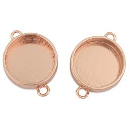 Ranger Ice Industrial Bezel - Circle, Pkg of 2, Rose Gold, 2.2 cm Dia. - top view