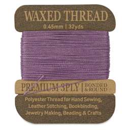 Hemptique Waxed Bonded & Round Thread - Plum, 0.45 mm, 32 yds