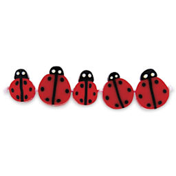 Rico Design Itoshii Soft Shape Beads - Ladybugs, 11 mm