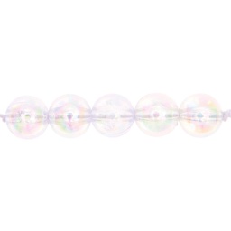 BEADS ROUND 10MM IRIDESCT 20PK
