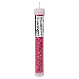 John Bead Terra Intensive Lining Czech Glass Seed Beads - 11/0, Rose, 23 g - side