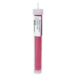 John Bead Terra Intensive Lining Czech Glass Seed Beads - 11/0, Rose, 23 g - back