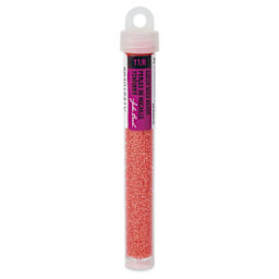 John Bead Terra Intensive Lining Czech Glass Seed Beads - 11/0, Orange, 23 g - front of packaging