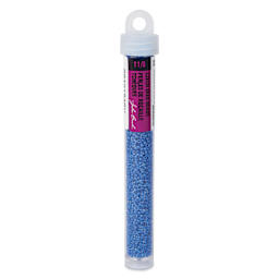 John Bead Terra Intensive Lining Czech Glass Seed Beads - 11/0, Blue, 23 g - front
