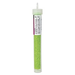 John Bead Terra Intensive Lining Czech Glass Seed Beads - 11/0, Light Green, 23 g - side