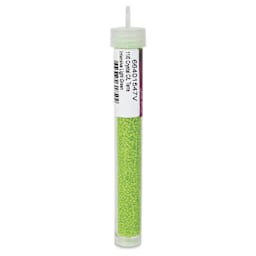 John Bead Terra Intensive Lining Czech Glass Seed Beads - 11/0, Light Green, 23 g - back
