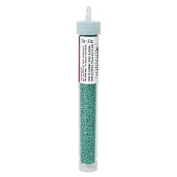 John Bead Terra Intensive Lining Czech Glass Seed Beads - 11/0, Dark Green, 23 g - side
