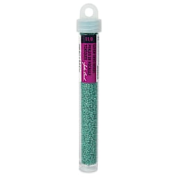 John Bead Terra Intensive Lining Czech Glass Seed Beads - 11/0, Dark Green, 23 g - front