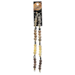 John Bead Solar System Glass Bead Strand - Saturn, 5", 6 mm Dia.