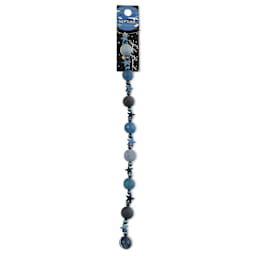John Bead Solar System Glass Bead Strand - Neptune, 7", 10 mm Dia.