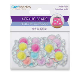 Craft Medley Fashion Acrylic Beads - Candies, 0.9 oz front of packaging