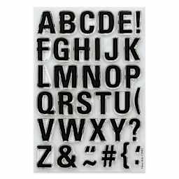 Hero Arts Luggage Tag Alphabet Clear Stamp Set - Set of 35