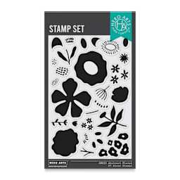 Hero Arts Abstract Floral Clear Stamp Set front of packaging