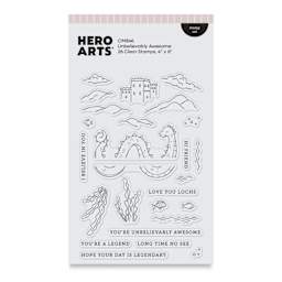 Hero Arts Unbelievably Awesome Clear Stamp Set front of packaging