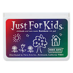 Hero Arts Just For Kids Ink Pad - Rainbow, front of closed pad