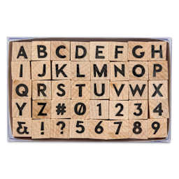 Hero Arts Letters Woodblock Stamp Set - Set of 40, Modern, printed side