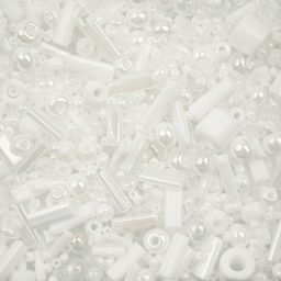John Bead Bead Bar Czech Glass Bead Assortment - White, 20 g