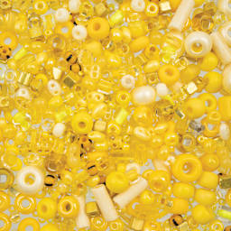 John Bead Bead Bar Czech Glass Bead Assortment - Yellow, 50 g