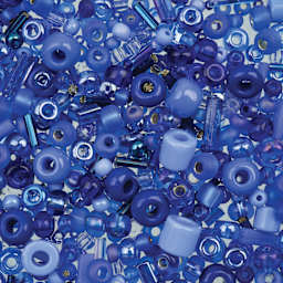 John Bead Bead Bar Czech Glass Bead Assortment - Blue, 50 g