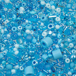 John Bead Bead Bar Czech Glass Bead Assortment - Light Blue, 20 g