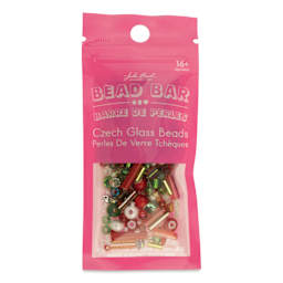 John Bead Bead Bar Czech Glass Bead Assortment - Christmas, 20 g front of packaging