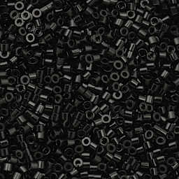 John Bead Cylin 11/0 Cylindrical Seed Beads - Black Opaque