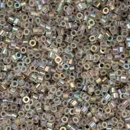 John Bead Cylin 11/0 Glow in the Dark Cylindrical Seed Beads - Grey AB, 25g